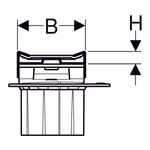 Canal de ducha Geberit CleanLine20: L=30–90cm, Bastidor: acero inoxidable electropulido, Superficie: acero inoxidable cepillado
